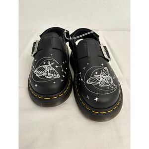Dr Martens Black Moth Constellation Mary Jane Platform Shoes Womens Size 5 new